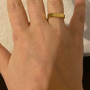Gold plated brand new MOMMY ring